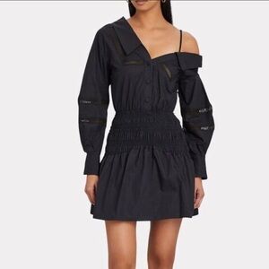 Self-Portrait Black One-Shoulder Mini Dress – Size 0